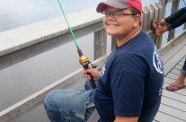Boy fishing