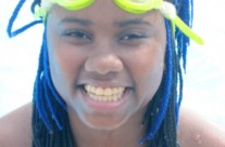 Girl swimming